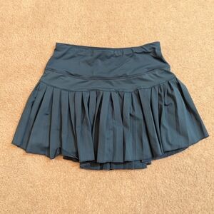 Goldhinge Women's Teal Pleated Tennis Skirt